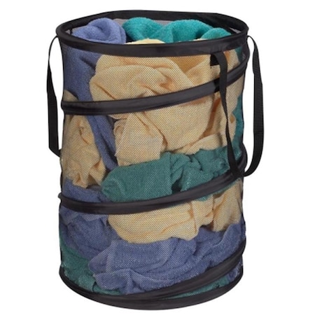 Home Essentials Whitney Designs 2026 Pop Up Spring Form Hamper Polyester Black Mesh 2026